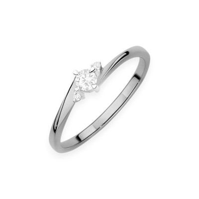 W0346 LAB - Pierścionek złoty z diamentami laboratoryjnymi