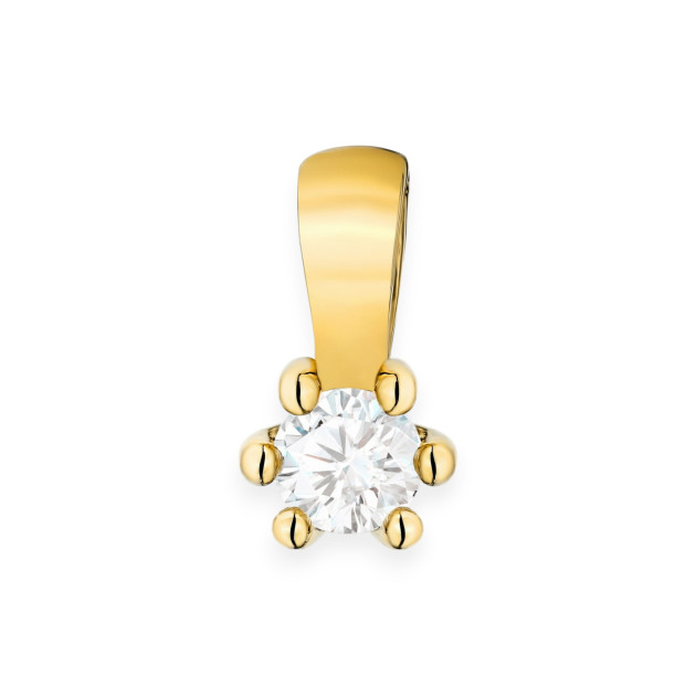 Z0222 LAB - Zawieszka złota z diamentem laboratoryjnym