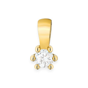 Z0222 LAB - Zawieszka złota z diamentem laboratoryjnym