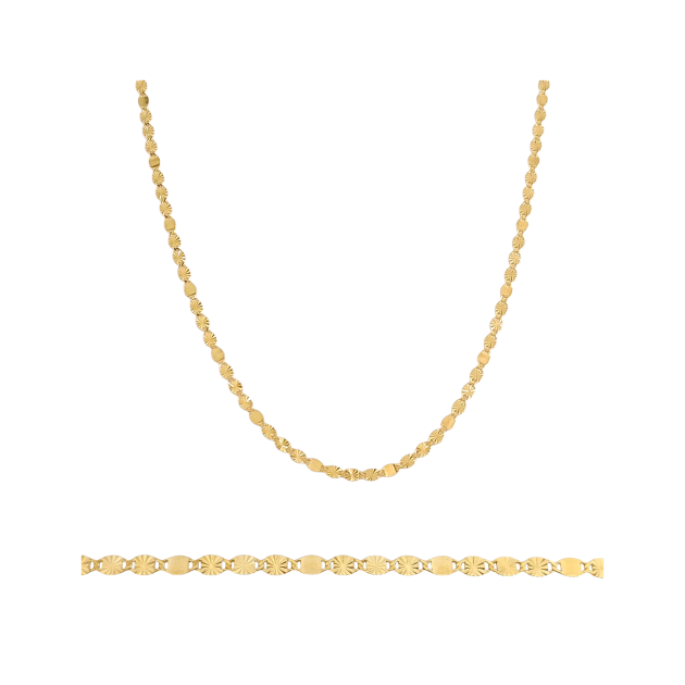 BA-585-ŁA-28 - Łańcuszek złoty - płytka 3 mm