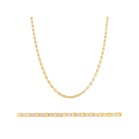 BA-585-ŁA-29 - Łańcuszek złoty - płytka, mokka 4 mm