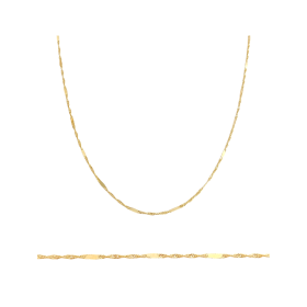 BA-585-ŁA-31 - Łańcuszek złoty - singapur z płytką 2 mm