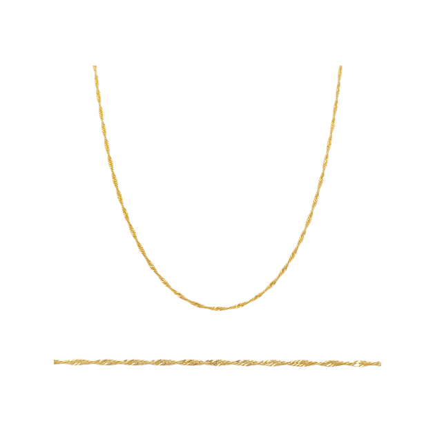BA-585-ŁA-32 - Łańcuszek złoty - singapur 1 mm