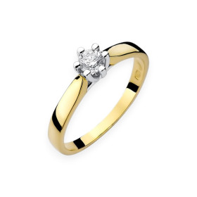 W-222B - Pierścionek złoty z diamentem