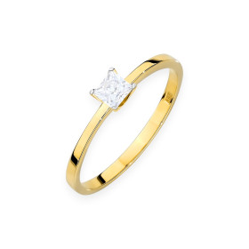 W0587 - Pierścionek złoty z diamentem