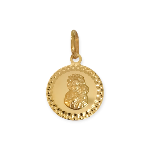 BA-585-ZA-32 - Zawieszka złota - medalik Matka Boska Częstochowska