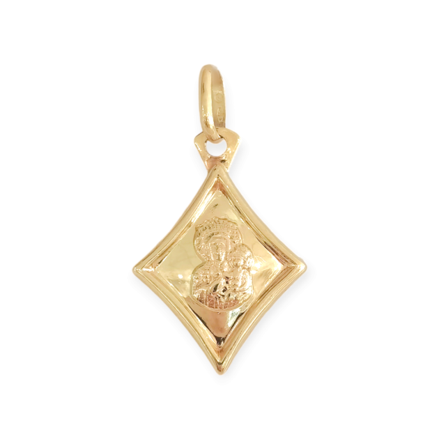 BA-585-ZA-36 - Zawieszka złota - medalik Matka Boska Częstochowska