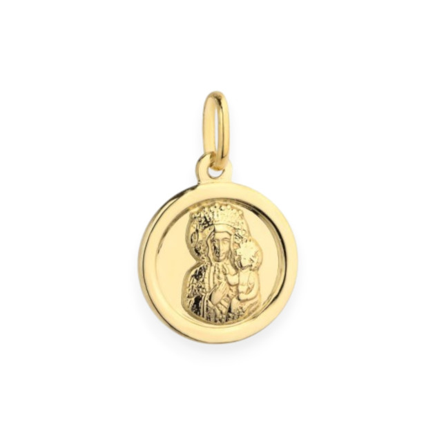 BA-585-ZA-37 - Zawieszka złota - medalik Matka Boska Częstochowska