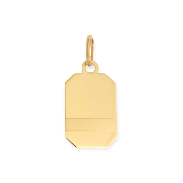 BA-585-ZA-54 - Zawieszka złota - blaszka, nieśmiertelnik