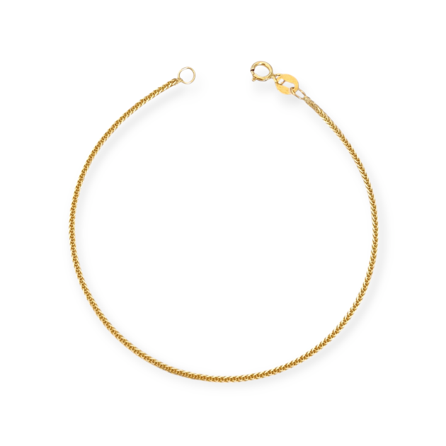 BA-585-BR-119 - Bransoletka złota - lisi ogon 1 mm