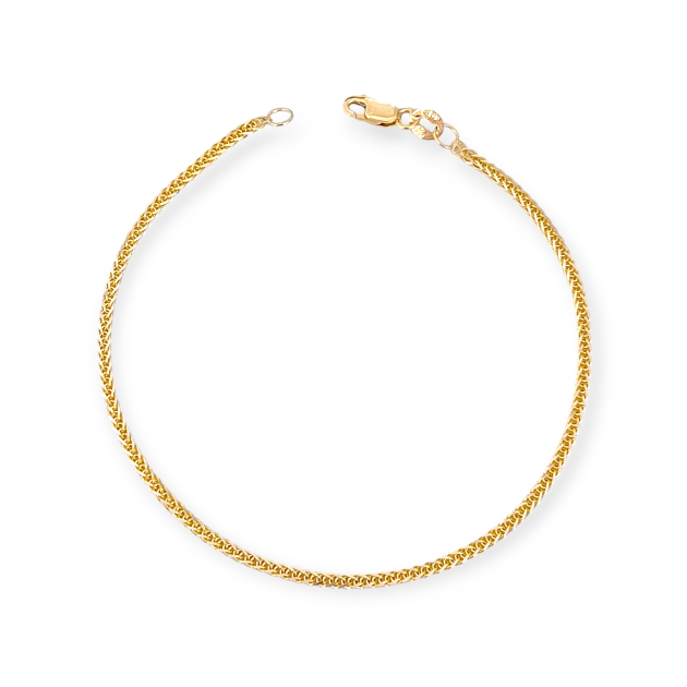 BA-585-BR-120 - Bransoletka złota - lisi ogon 1,5 mm