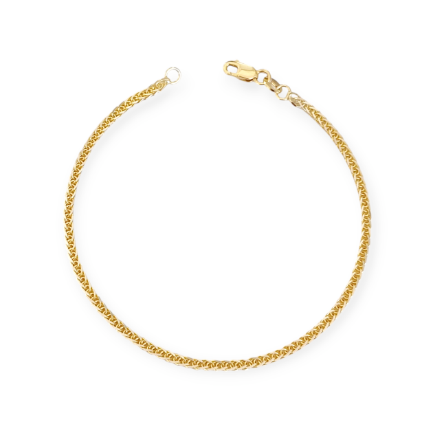 BA-585-BR-121 - Bransoletka złota - lisi ogon 2 mm