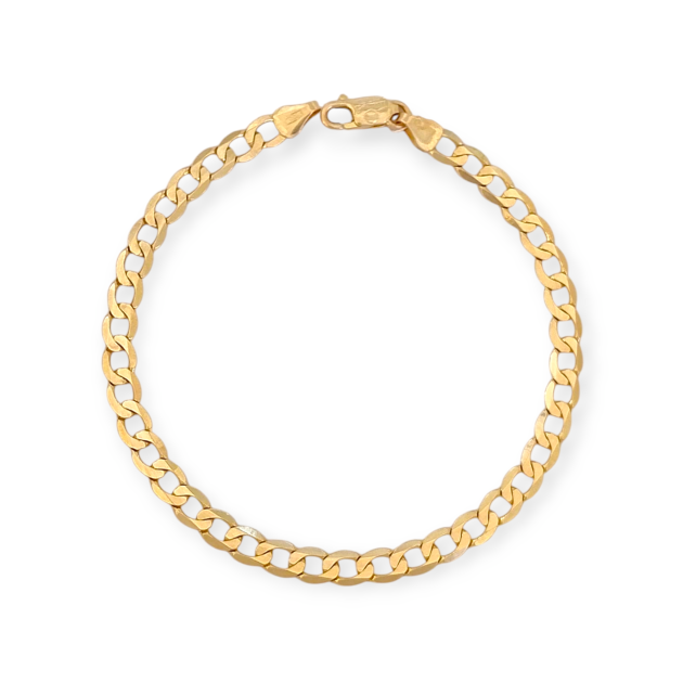 BA-585-BR-124 - Bransoletka złota - pancerka 5 mm