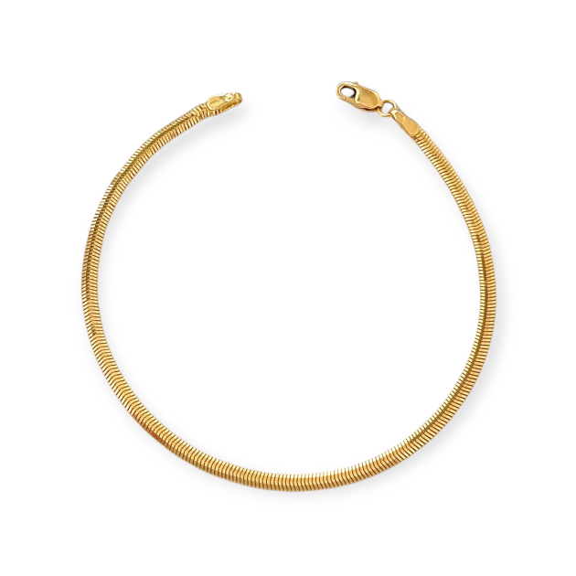 GE-585-BR-34 - Bransoletka złota - taśma 2 mm