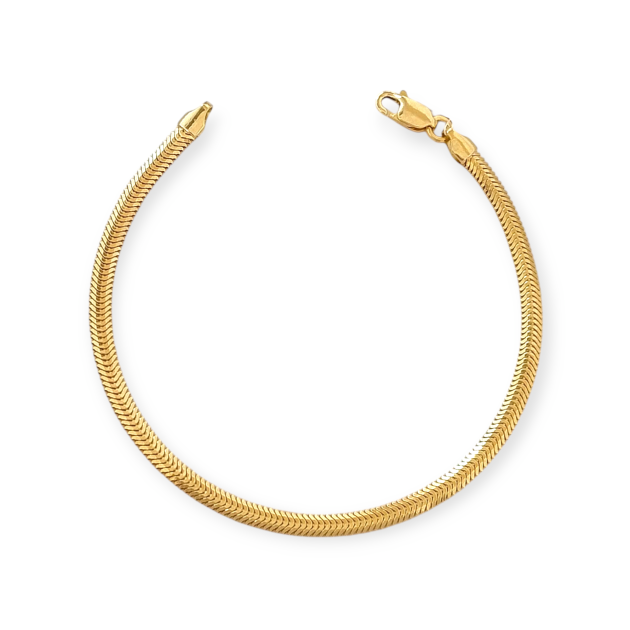 GE-585-BR-35 - Bransoletka złota - taśma 3 mm