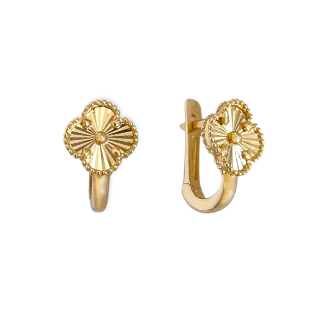 KL-585-KO-216 - Kolczyki złote - koniczynki