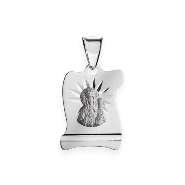 PX-925-ZA-116 - Zawieszka srebrna - medalik Matka Boska Częstochowska