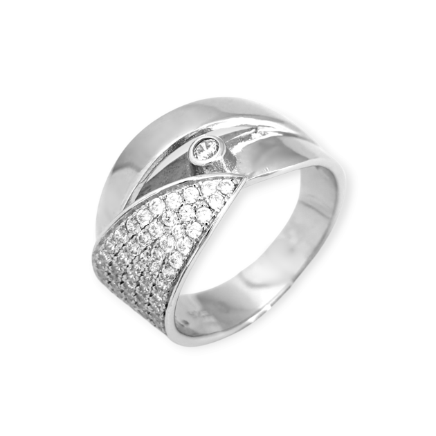 PX-925-PI-20 - Pierścionek srebrny z cyrkoniami