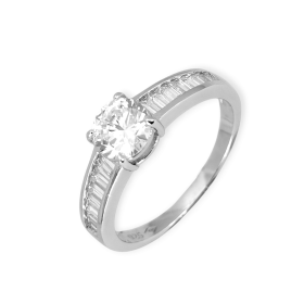 AR-925-PI-17 - Pierścionek srebrny z cyrkoniami