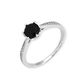 AR-925-PI-18 - Pierścionek srebrny z cyrkoniami