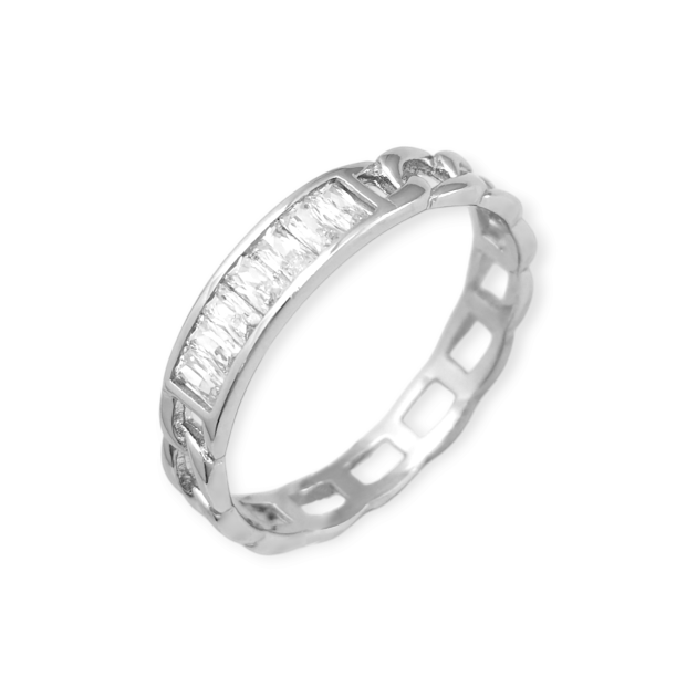 AR-925-PI-19 - Pierścionek srebrny z cyrkoniami