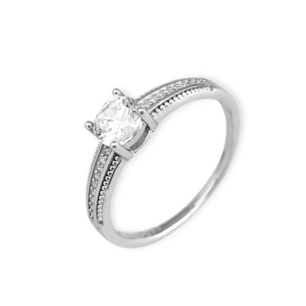 AR-925-PI-20 - Pierścionek srebrny z cyrkoniami