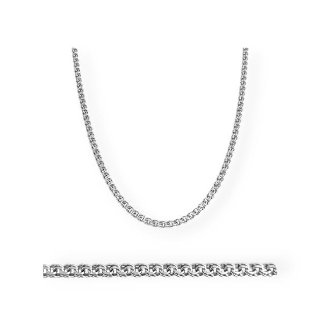 AR-925-ŁA-6 - Łańcuszek srebrny - bismarck 4 mm