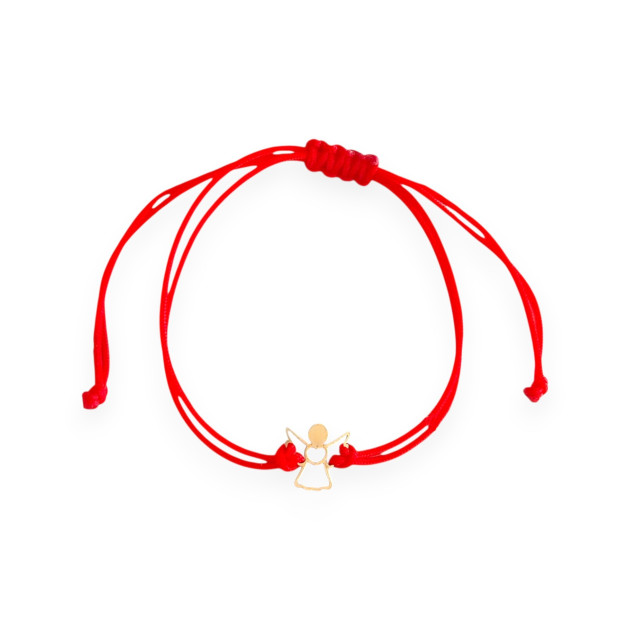 BG3131V161 - Bransoletka złota - anioł, sznurek