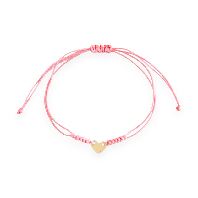 BG3131V141 - Bransoletka złota - serce, sznurek