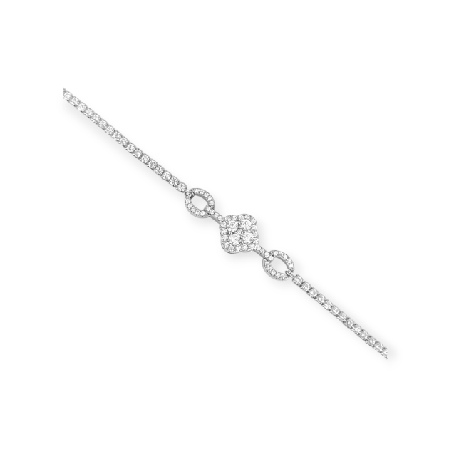 SS-925-BR-12 - Bransoletka srebrna z cyrkoniami