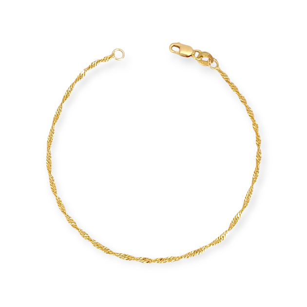 BA-585-BR-126 - Bransoletka złota - singapur 2 mm