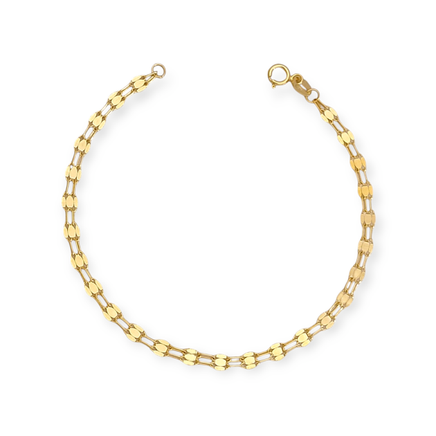 BA-585-BR-127 - Bransoletka złota - płytka