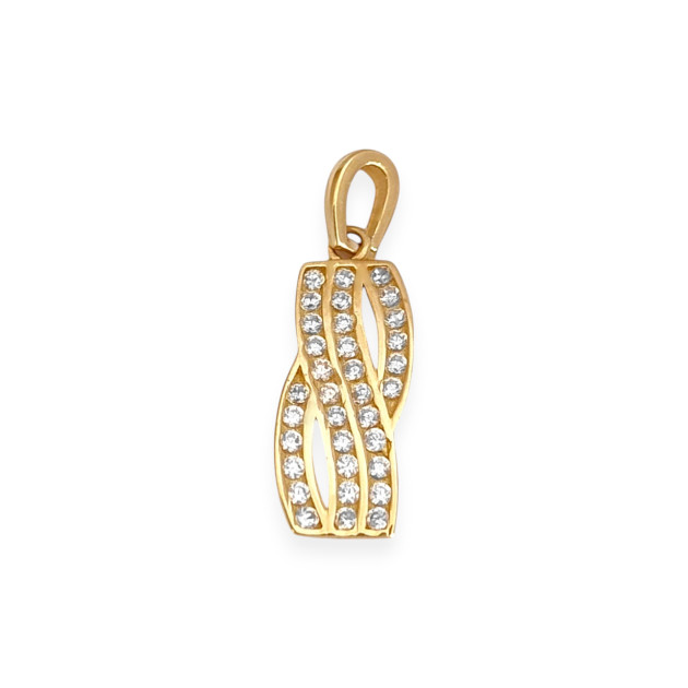 KL-585-ZA-268 - Zawieszka złota z cyrkoniami