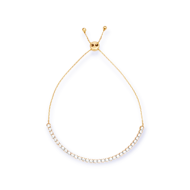 KL-585-BR-109 - Bransoletka złota z cyrkoniami