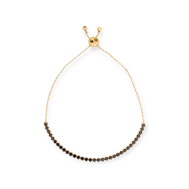 KL-585-BR-110 - Bransoletka złota z cyrkoniami