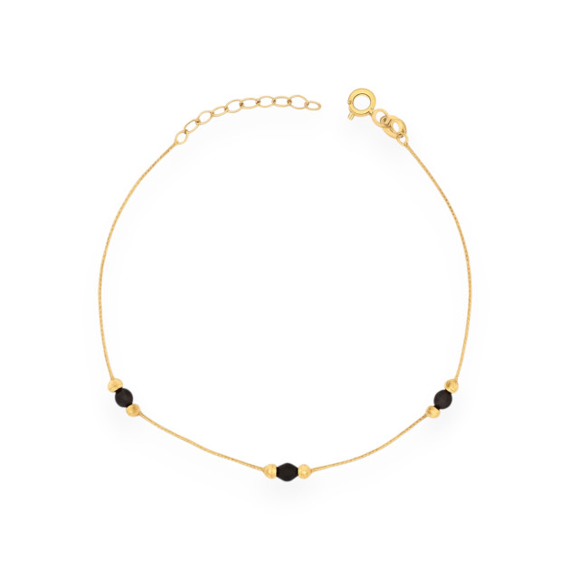 KL-585-BR-123 - Bransoletka złota z kamieniami szklanymi