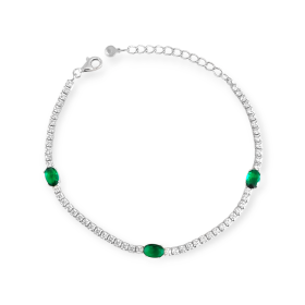 AZ-925-BR-89 - Bransoletka srebrna z cyrkoniami