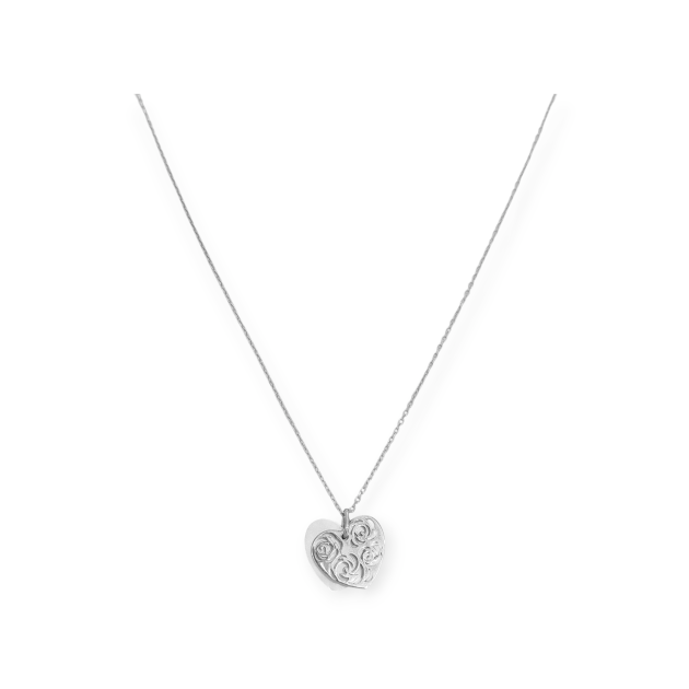 AZ-925-NA-93 - Naszyjnik srebrny z masą perłową - serce
