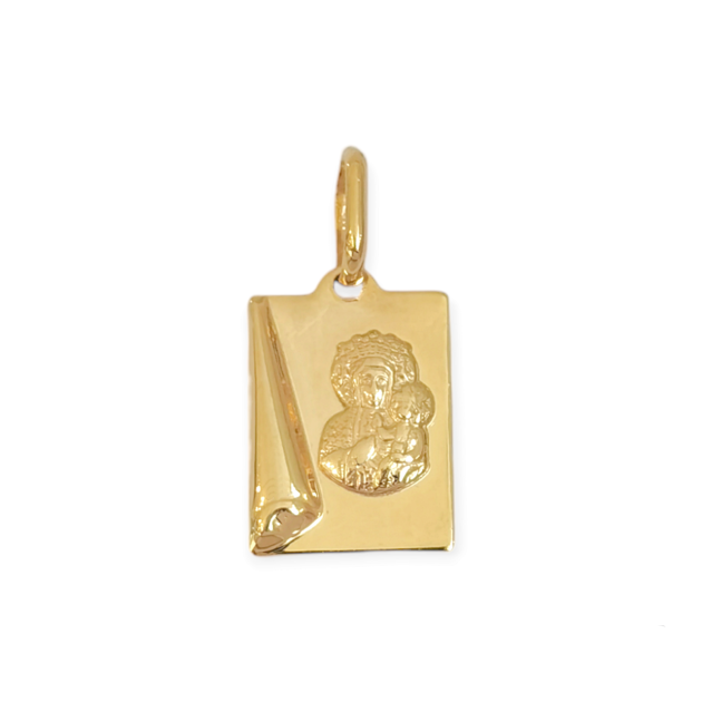 GE-585-ZA-26 - Zawieszka złota - medalik Matka Boska Częstochowska