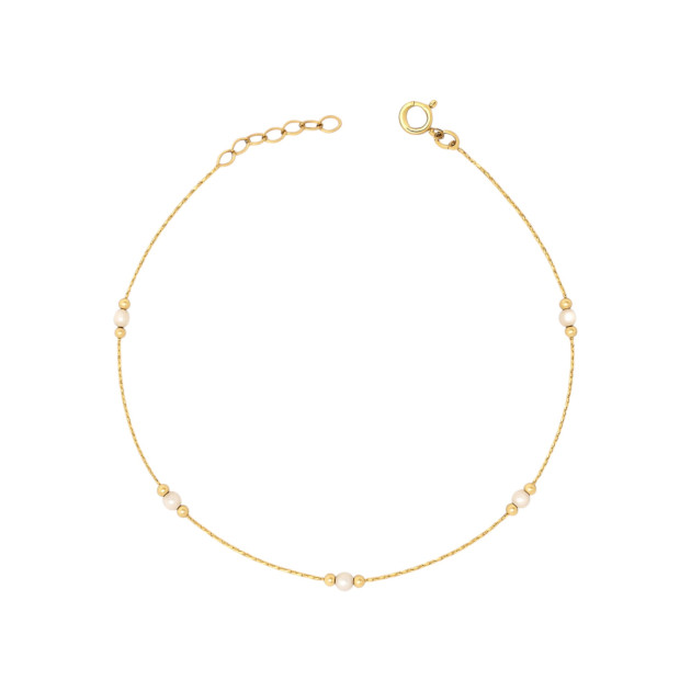 GE-585-BR-40 - Bransoletka złota z perłami