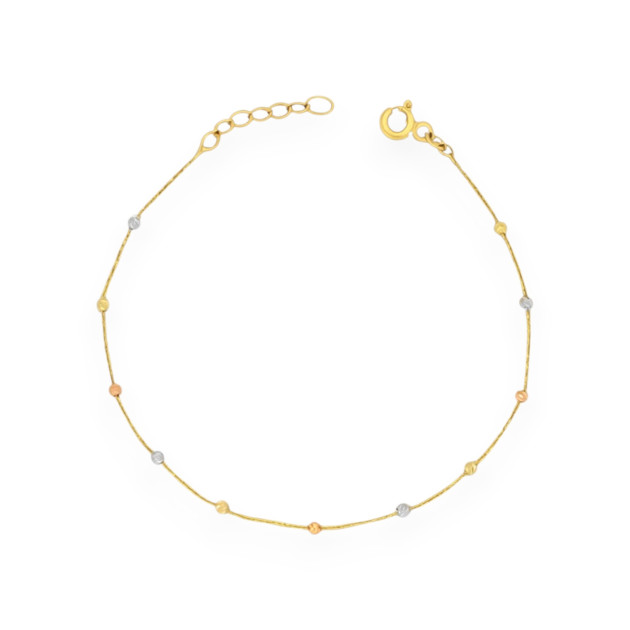 GE-585-BR-43 - Bransoletka złota - kuleczki