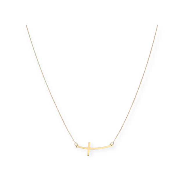GE-585-NA-31 - Naszyjnik złoty - krzyżyk