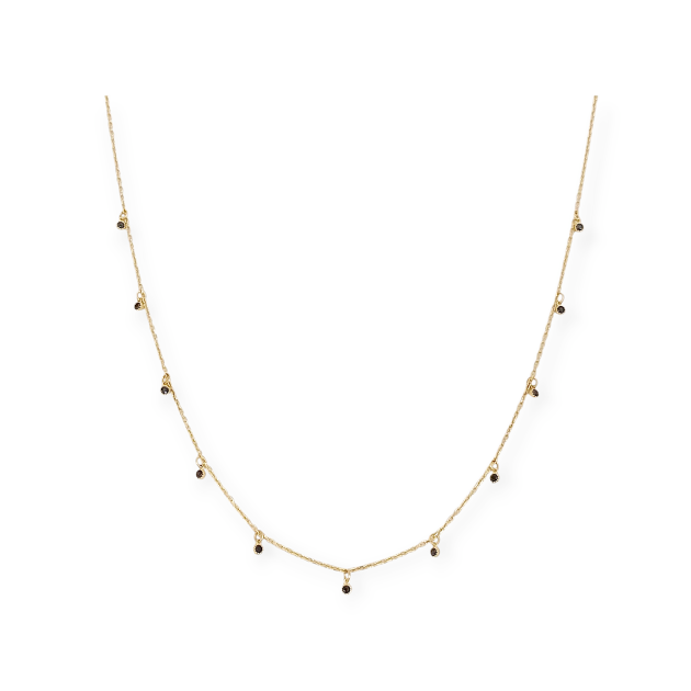 GE-585-NA-35 - Naszyjnik złoty z cyrkoniami