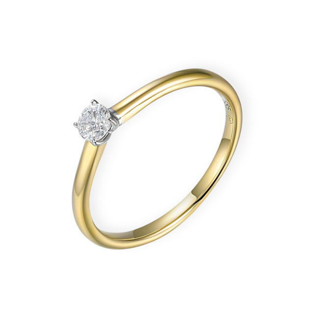 R62347 - Pierścionek złoty z diamentem