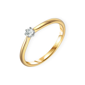 R62571 - Pierścionek złoty z diamentem