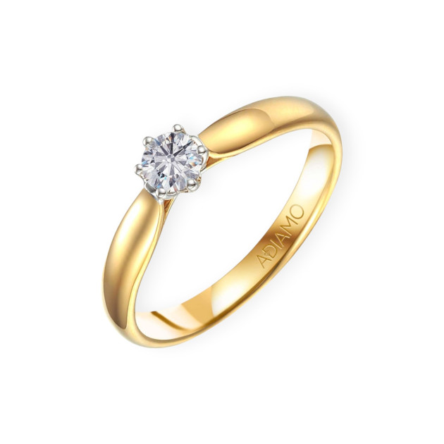 R62567 - Pierścionek złoty z diamentem