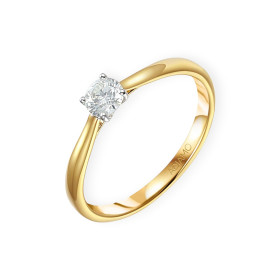 R43029 - Pierścionek złoty z diamentem