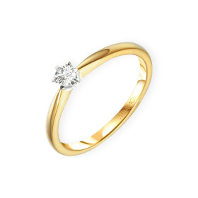 R34130 YW - Pierścionek złoty z diamentem