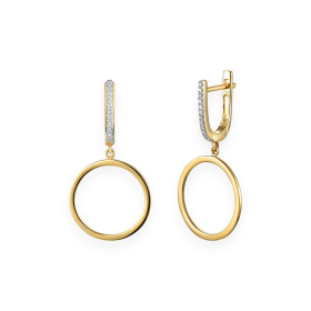 E74421 - Kolczyki złote z diamentami