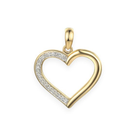 P53249 - Zawieszka złota z diamentami - serce